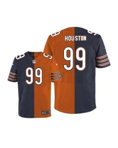 Bears #99 Lamarr Houston Navy Blue/Orange Men's Stitched NFL Elite Split Jersey