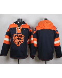 Bears Blank Navy Blue Player Pullover NFL Hoodie