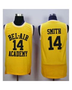 Bel-Air Academy #14 Smith Gold Stitched Basketball Jersey