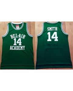 Bel-Air Academy #14 Smith Green Stitched Basketball Jersey