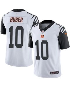Bengals #10 Kevin Huber White Men's Stitched NFL Limited Rush Jersey