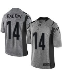 Bengals #14 Andy Dalton Gray Men's Stitched NFL Limited Gridiron Gray Jersey