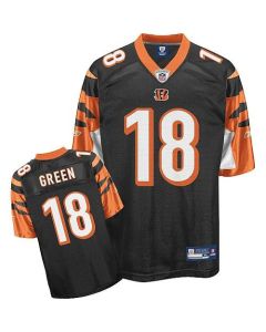 Bengals #18 A.J. Green Black Color Stitched Youth NFL Jersey