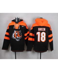Bengals #18 A.J. Green Black Player Pullover NFL Hoodie