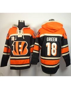 Bengals #18 A.J. Green Black Sawyer Hoodie Sweatshirt NFL Hoodie