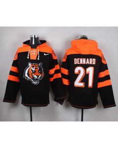 Bengals #21 Darqueze Dennard Black Player Pullover NFL Hoodie