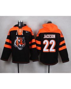 Bengals #22 William Jackson Black Player Pullover NFL Hoodie