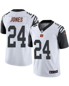 Bengals #24 Adam Jones White Men's Stitched NFL Limited Rush Jersey