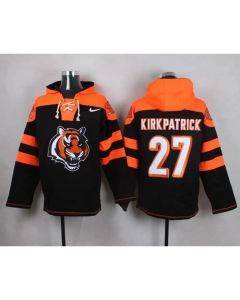 Bengals #27 Dre Kirkpatrick Black Player Pullover NFL Hoodie