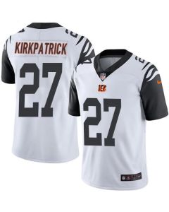 Bengals #27 Dre Kirkpatrick White Men's Stitched NFL Limited Rush Jersey