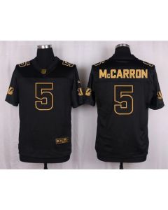 Bengals #5 AJ McCarron Black Men's Stitched NFL Elite Pro Line Gold Collection Jersey