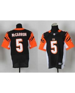 Bengals #5 AJ McCarron Black Team Color Men's Stitched NFL Elite Jersey