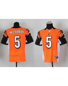 Bengals #5 AJ McCarron Orange Alternate Men's Stitched NFL Elite Jersey