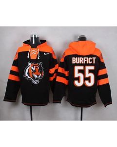 Bengals #55 Vontaze Burfict Black Player Pullover NFL Hoodie