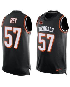 Bengals #57 Vincent Rey Black Team Color Men's Stitched NFL Limited Tank Top Jersey