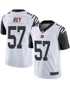 Bengals #57 Vincent Rey White Men's Stitched NFL Limited Rush Jersey