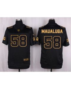 Bengals #58 Rey Maualuga Black Men's Stitched NFL Elite Pro Line Gold Collection Jersey