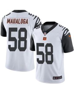 Bengals #58 Rey Maualuga White Youth Stitched NFL Limited Rush Jersey