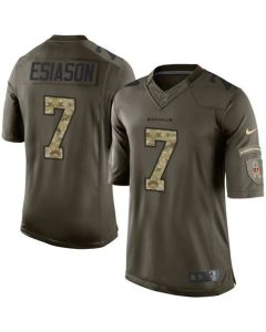 Bengals #7 Boomer Esiason Green Youth Stitched NFL Limited Salute to Service Jersey