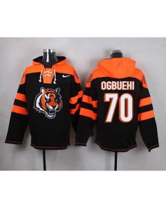 Bengals #70 Cedric Ogbuehi Black Player Pullover NFL Hoodie