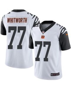 Bengals #77 Andrew Whitworth White Men's Stitched NFL Limited Rush Jersey