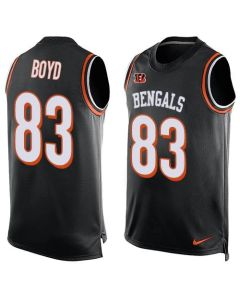 Bengals #83 Tyler Boyd Black Team Color Men's Stitched NFL Limited Tank Top Jersey