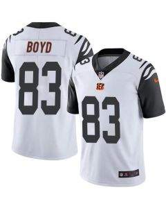Bengals #83 Tyler Boyd White Men's Stitched NFL Limited Rush Jersey