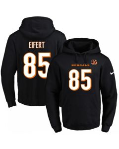 Bengals #85 Tyler Eifert Black Name & Number Pullover NFL Hoodie