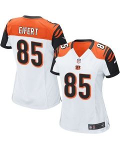 Bengals #85 Tyler Eifert White Women's Stitched NFL Elite Jersey