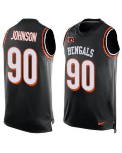 Bengals #90 Michael Johnson Black Team Color Men's Stitched NFL Limited Tank Top Jersey