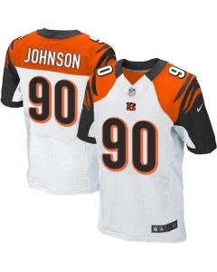 Bengals #90 Michael Johnson White Men's Stitched NFL Elite Jersey