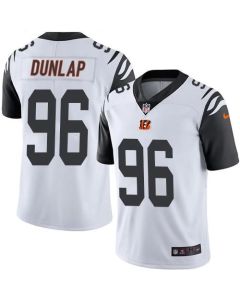 Bengals #96 Carlos Dunlap White Men's Stitched NFL Limited Rush Jersey