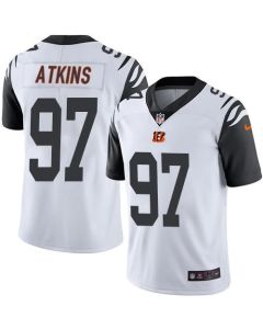 Bengals #97 Geno Atkins White Youth Stitched NFL Limited Rush Jersey