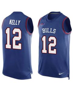 Bills #12 Jim Kelly Royal Blue Team Color Men's Stitched NFL Limited Tank Top Jersey