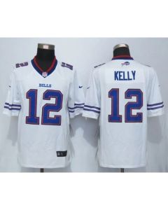 Bills #12 Jim Kelly White Men's Stitched NFL Limited Jersey