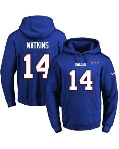 Bills #14 Sammy Watkins Royal Blue Name & Number Pullover NFL Hoodie
