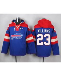 Bills #23 Aaron Williams Royal Blue Player Pullover NFL Hoodie