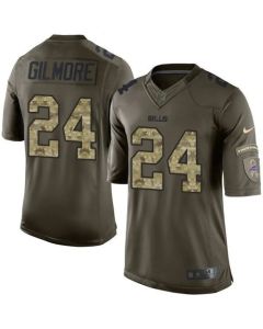 Bills #24 Stephon Gilmore Green Men's Stitched NFL Limited Salute To Service Jersey