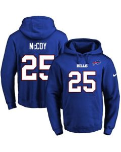 Bills #25 LeSean McCoy Royal Blue Name & Number Pullover NFL Hoodie