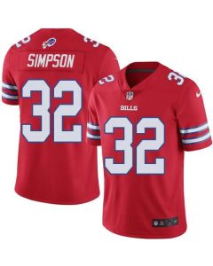 Bills #32 O. J. Simpson Red Youth Stitched NFL Limited Rush Jersey