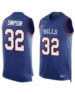 Bills #32 O. J. Simpson Royal Blue Team Color Men's Stitched NFL Limited Tank Top Jersey