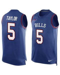 Bills #5 Tyrod Taylor Royal Blue Team Color Men's Stitched NFL Limited Tank Top Jersey