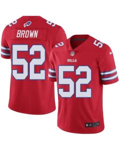 Bills #52 Preston Brown Red Men's Stitched NFL Elite Rush Jersey