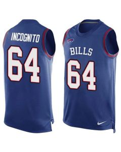 Bills #64 Richie Incognito Royal Blue Team Color Men's Stitched NFL Limited Tank Top Jersey