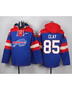 Bills #85 Charles Clay Royal Blue Player Pullover NFL Hoodie