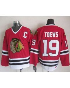 Blackhawks #19 Jonathan Toews Red CCM Throwback Stitched NHL Jersey