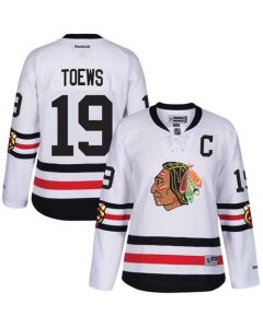 Blackhawks #19 Jonathan Toews White 2017 Winter Classic Women's Stitched NHL Jersey