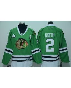 Blackhawks #2 Duncan Keith Green Stitched Youth NHL Jersey
