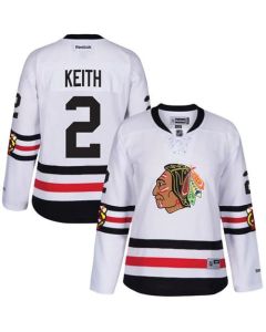 Blackhawks #2 Duncan Keith White 2017 Winter Classic Women's Stitched NHL Jersey