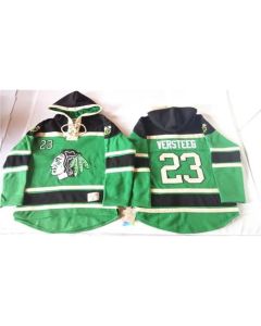 Blackhawks #23 Kris Versteeg Green St. Patrick's Day McNary Lace Hoodie Stitched NHL Jersey